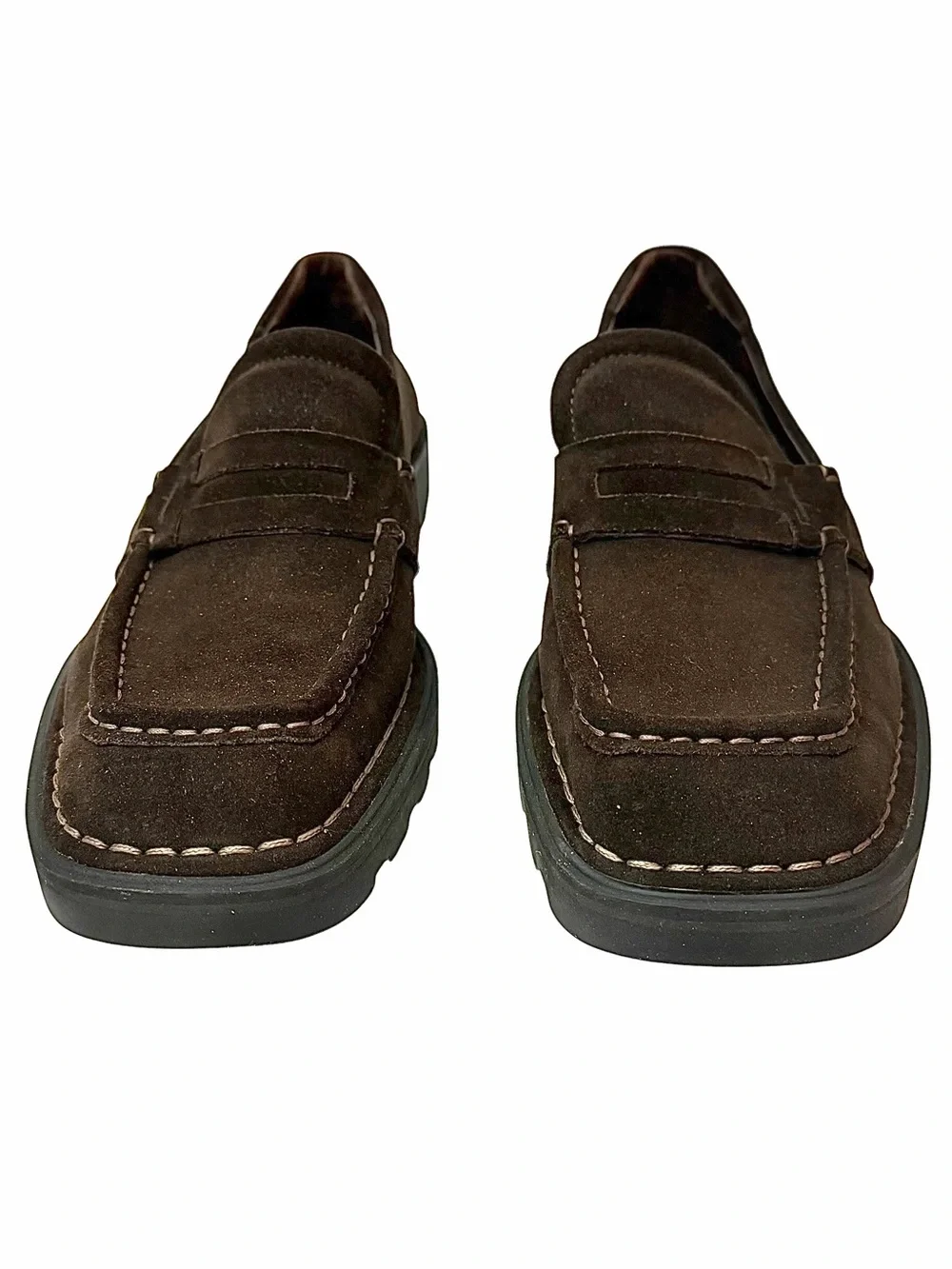 Salvatore Ferragamo Brown Suede Loafers Shoes Men’s Size 12D Made in Italy